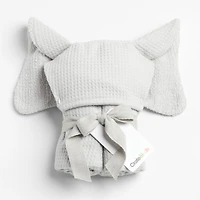 Elephant Organic Waffle Hooded Baby Towel