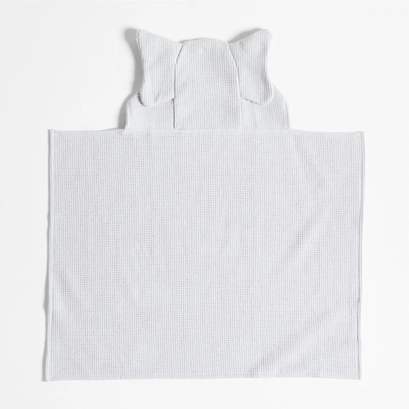 Elephant Organic Waffle Hooded Baby Towel