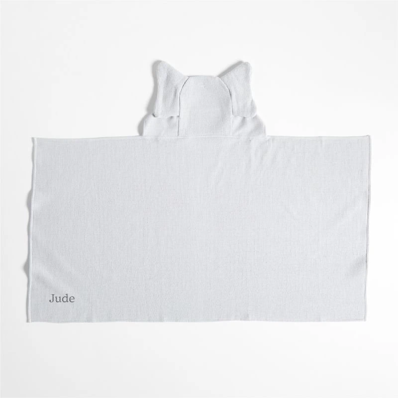 Elephant Organic Waffle Hooded Kids Towel
