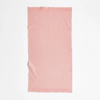 Pink Organic Waffle Bath Towel
