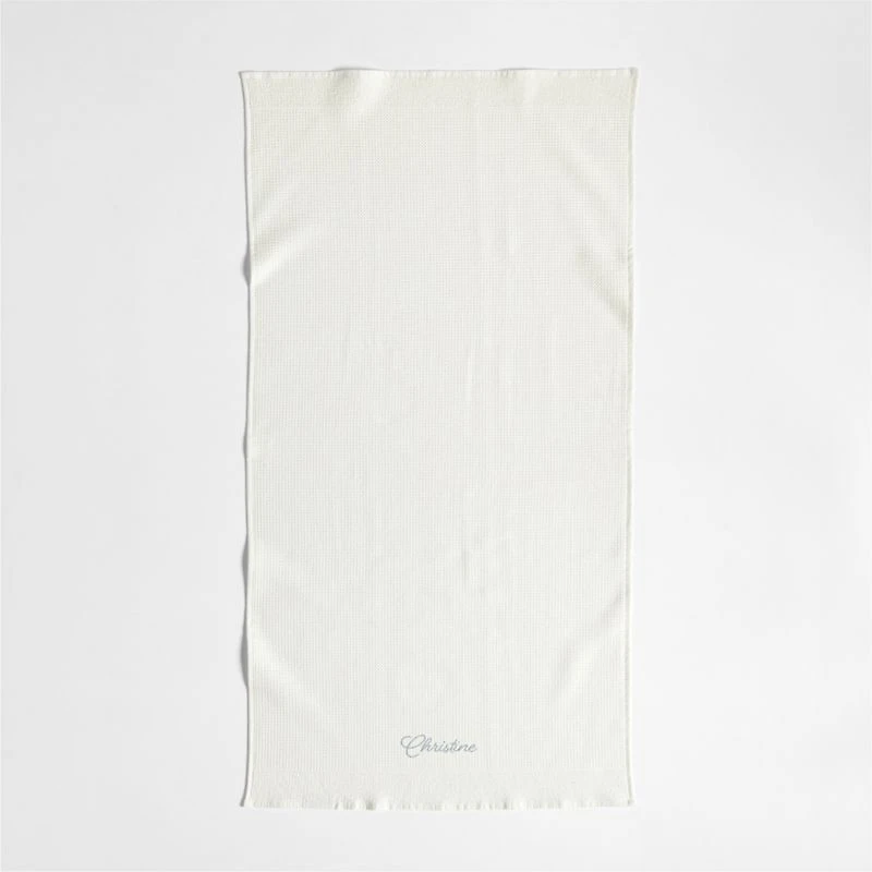Ivory Organic Waffle Bath Towel