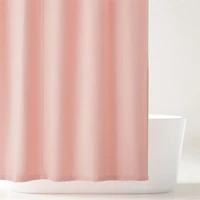Pink Organic Waffle Shower Curtain