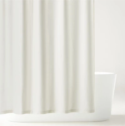 Ivory Organic Waffle Shower Curtain
