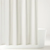 Ivory Organic Waffle Shower Curtain