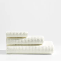 Ivory Organic Waffle Bath Towel