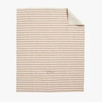 Pink Striped Waffle Weave Organic Cotton Kids Full/Queen Quilt