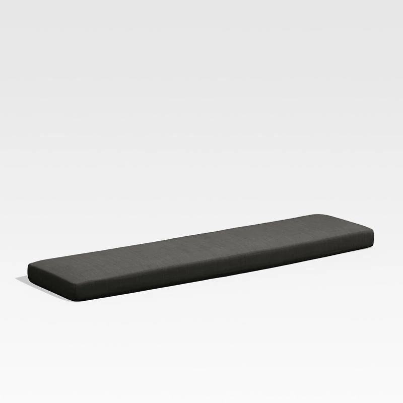 Walker Cast Charcoal Grey Sunbrella ® Outdoor Dining Bench Cushion