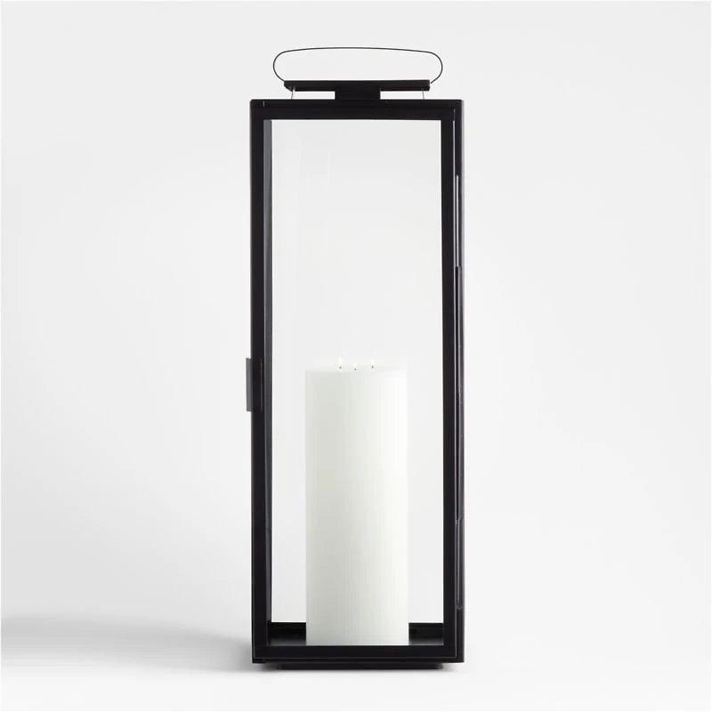 Walker Black Metal Outdoor Lantern 34.5"