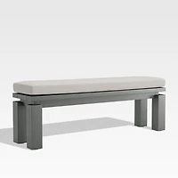 Walker Cast Ash Brown Sunbrella ® Outdoor Dining Bench Cushion