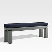 Walker Canvas Navy Blue Sunbrella ® Outdoor Dining Bench Cushion