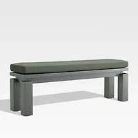 Walker Cast Sage Green Sunbrella ® Outdoor Dining Bench Cushion
