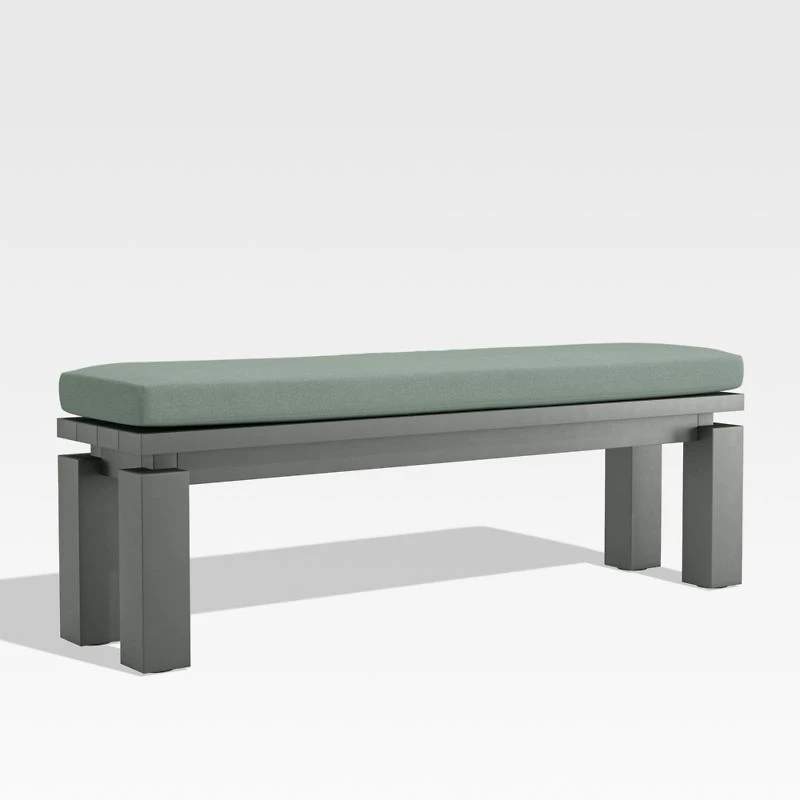 Walker Canvas Spa Blue Sunbrella ® Outdoor Dining Bench Cushion