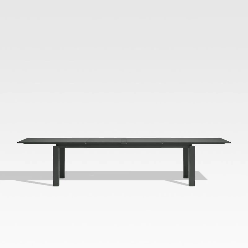 Walker 96"-144" Dark Grey Extendable Outdoor Dining Table