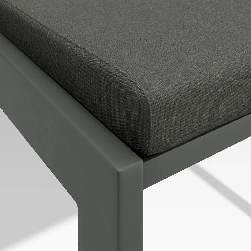 Walker Metal Outdoor Dining Chair with Cast Charcoal Grey Sunbrella ® Cushions