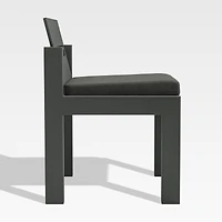 Walker Metal Outdoor Dining Chair with Cast Charcoal Grey Sunbrella ® Cushions
