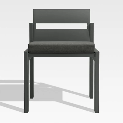 Walker Metal Outdoor Dining Chair with Cast Charcoal Grey Sunbrella ® Cushions