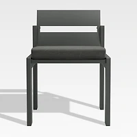 Walker Metal Outdoor Dining Chair with Cast Charcoal Grey Sunbrella ® Cushions