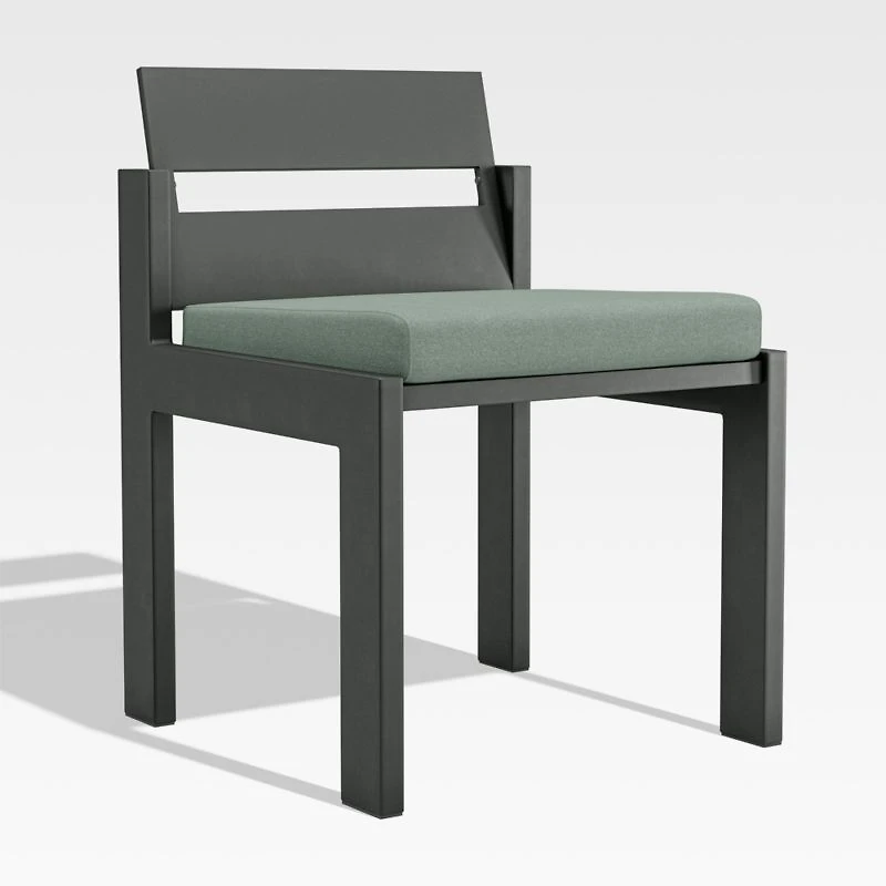 Walker Canvas Spa Blue Sunbrella ® Outdoor Dining Side Chair Cushion