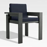 Walker Canvas Navy Blue Sunbrella ® Outdoor Dining Arm Chair Cushion