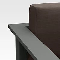 Walker Metal Outdoor Lounge Chair with Canvas Java Brown Sunbrella ® Cushions