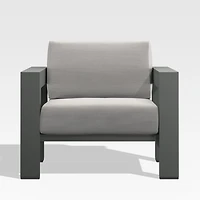 Walker Metal Outdoor Lounge Chair with Cast Silver Sunbrella ® Cushions