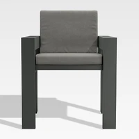 Walker Metal Outdoor Dining Armchair with Canvas Java Brown Sunbrella ® Cushions