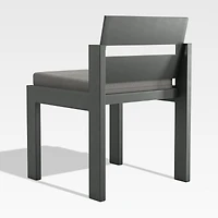 Walker Metal Outdoor Dining Chair with Canvas Charcoal Sunbrella ® Cushions
