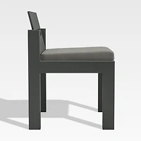 Walker Metal Outdoor Dining Chair with Canvas Charcoal Sunbrella ® Cushions