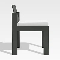Walker Metal Outdoor Dining Chair with Canvas White Sunbrella ® Cushion