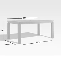 Walker 68" Metal Outdoor Dining Table