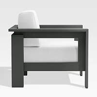 Walker Metal Outdoor Lounge Chair with Canvas White Sunbrella ® Cushions