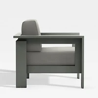 Walker Metal Outdoor Lounge Chair with Canvas Charcoal Sunbrella ® Cushions