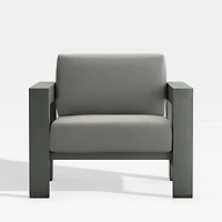 Walker Metal Outdoor Lounge Chair with Canvas Charcoal Sunbrella ® Cushions