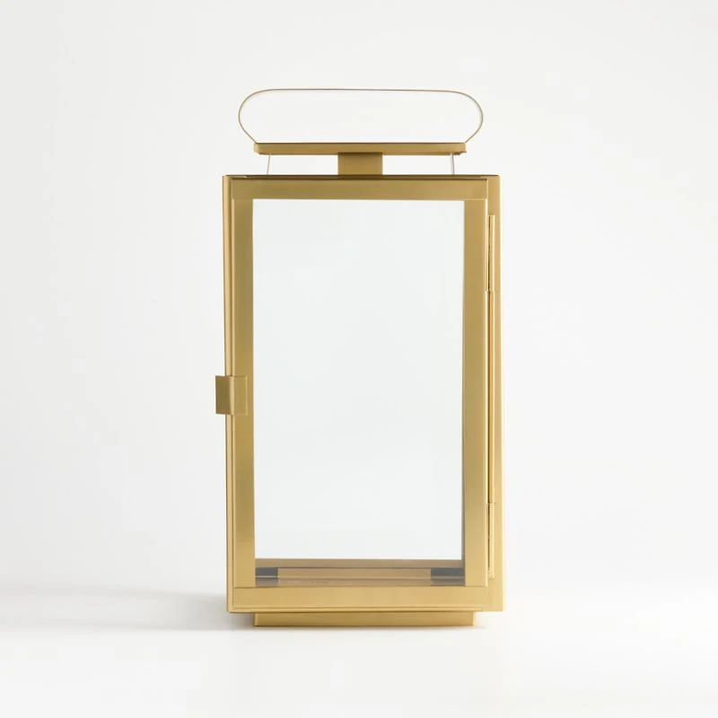 Walker Brass Finish Metal Outdoor Lantern 17.75"