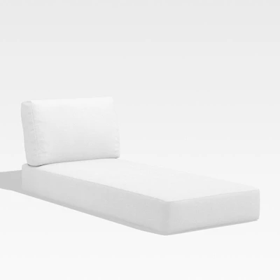 Walker Canvas White Outdoor Chaise Cushion