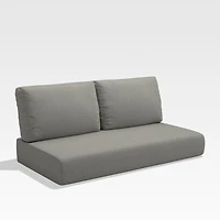 Walker Canvas Charcoal Left Arm/Right Arm Outdoor Loveseat Sunbrella ® Cushions