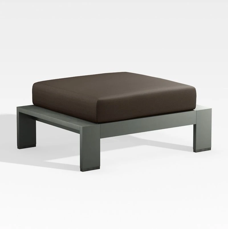 Walker Canvas Java Brown Sunbrella ® Outdoor Ottoman Cushion