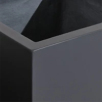 Walker  38" x 19.75" Rectangular Black Planter