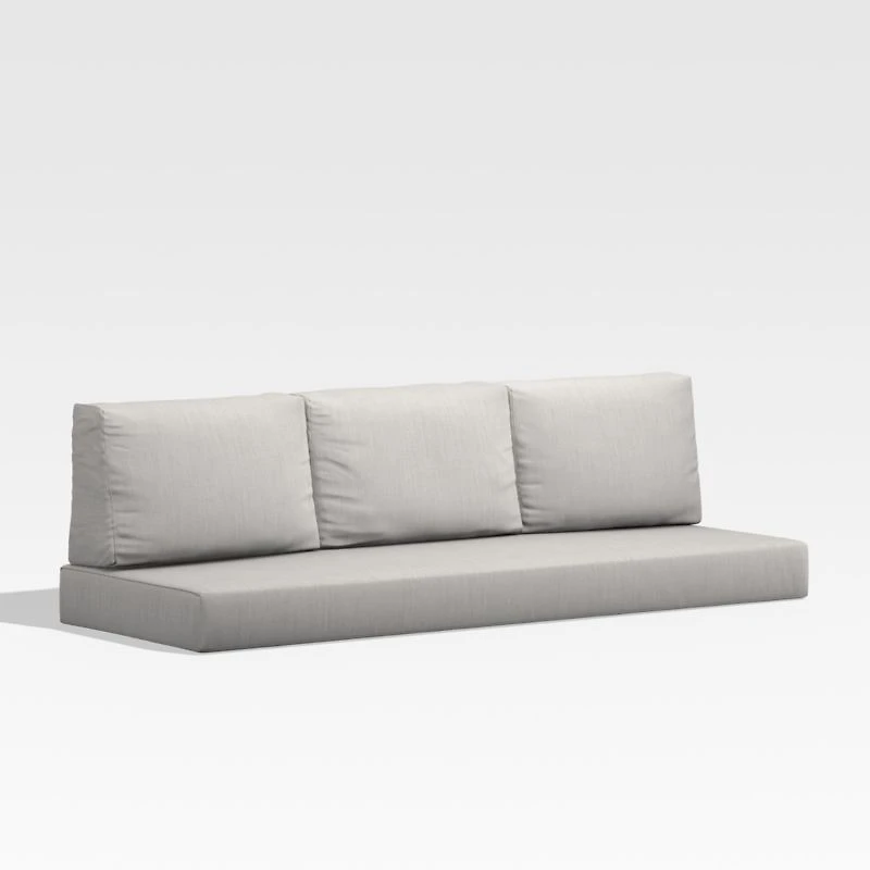 Walker Cast Silver Sunbrella ® Outdoor Sofa Cushion
