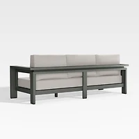 Walker 90" Metal Outdoor Sofa with Cast Ash Brown Sunbrella ® Cushions