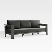 Walker Cast Charcoal Grey Sunbrella ® Outdoor Sofa Cushion