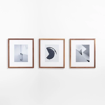 3-Piece Walnut Wood 11x14 Gallery Wall Frame Set