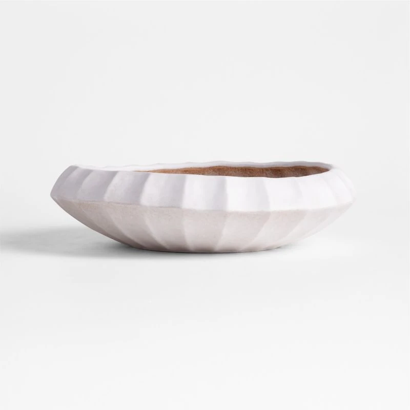 Warren White Stoneware Decorative Centerpiece Bowl 13"