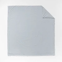 Favorite Washed Organic Cotton Mist Blue Eyelash Full/Queen Duvet Cover