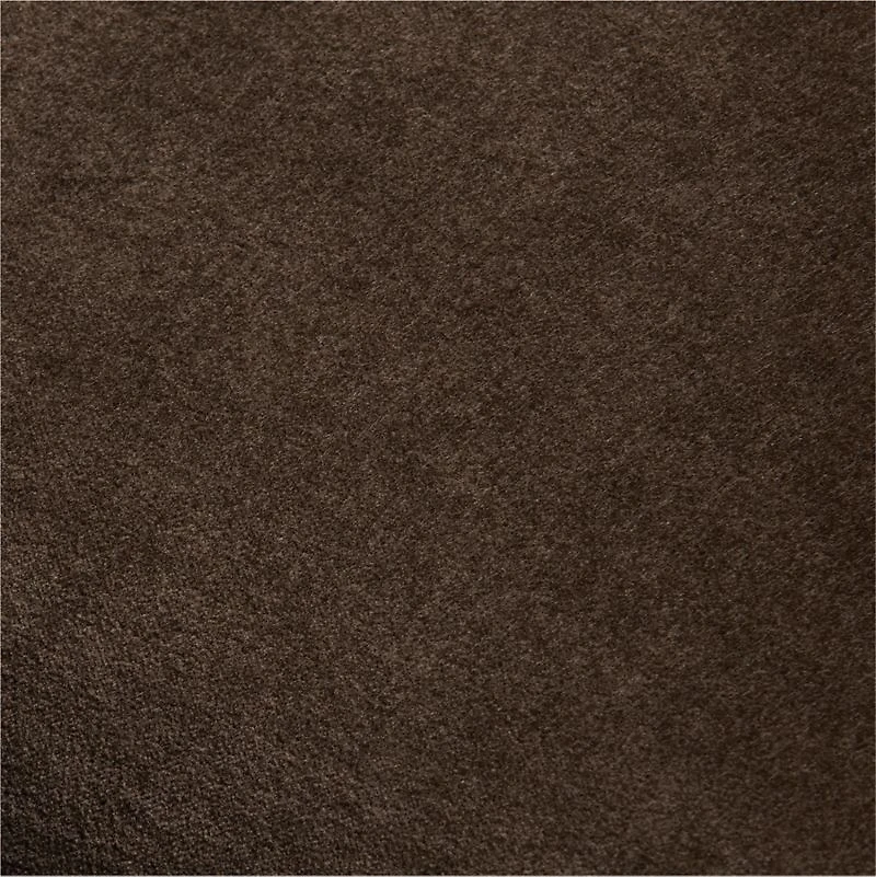 Deep Brown 20"x20" Washed Organic Cotton Velvet Throw Pillow Cover