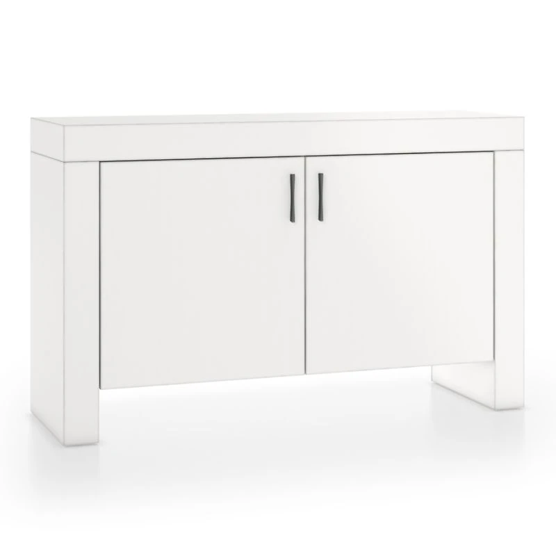 Waterfall White Storage Cabinet