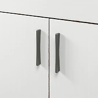 Waterfall White Storage Cabinet