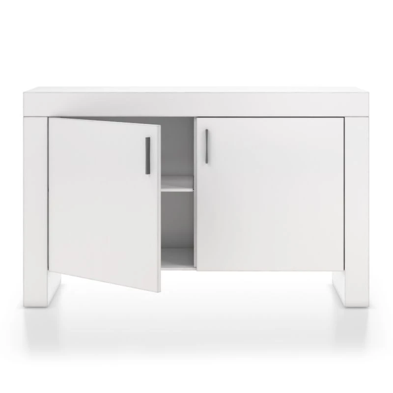Waterfall White Storage Cabinet