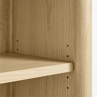 Waveland Natural Oak Wood 4- Shelf Tall Kids Bookcase