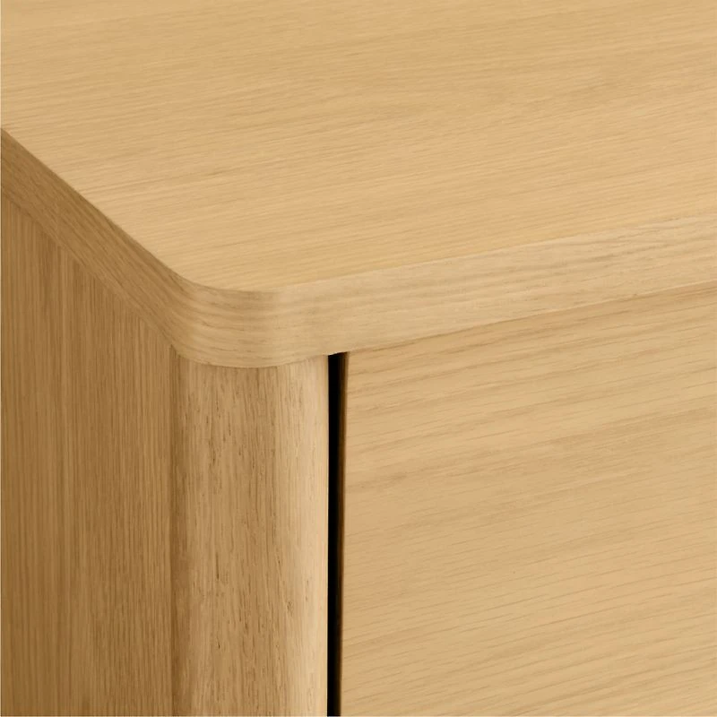 Waveland 54" Natural Oak Wood Wide 6-Drawer Kids Dresser